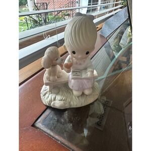 Jonathan David Loving is Sharing Figurine 1979‎ Enesco Imports Girl Dog